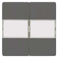 DELTA I-SYSTEM ЧЕРНЫЙ МЕТАЛЛИК ВЫКЛЮЧАТЕЛЬ 2 КЛАВИШИ С ПОЛЕМ ДЛЯ НАДПИСИ 55X55MM Siemens 5TG6232