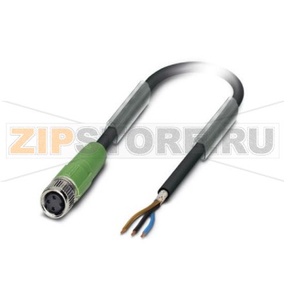 Кабель для датчика / исполнительного элемента Phoenix Contact SAC-3P- 3,0-PUR/M 8FS SH 3-полюсн., PUR без галогенов, темно-серый RAL 7021, экранирован., свободный конец, к Гнездо прямое M8, Длина кабеля: 3 м.Минимальный заказ: 1 шт.Упаковка: 1 шт.