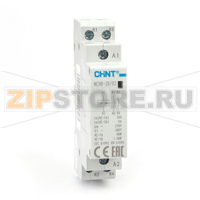 Контактор модульный 20 А, 220-230 В, 50 Гц Chint NCH8-20/02 