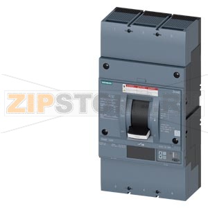 circuit breaker 3VA6 UL frame 1000 breaking capacity class  M 35kA @ 480 V 3-pole, line protection ETU550,  LSI, In=1000A overload protection Ir=400A ...1000A short circuit protection Siemens 3VA6610-5JP36-0AA0 