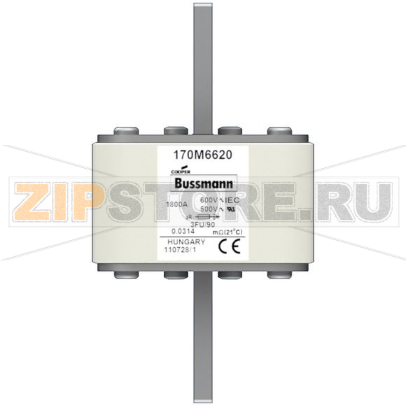 Предохранитель, 1800 A, AC 600 В, 200 кА, size 3, 76x92x135 мм, aR, IEC UL Eaton FUSE 1800A 60 