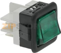 ЗЕЛЕНЫЙ ДВУХПОЛЮСНЫЙ ВЫКЛЮЧАТЕЛЬ