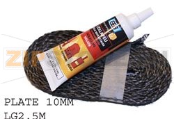 TRESSE PLATE D10 X L2.5+COLLE 