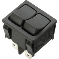 Переключатель клавишный 250 В/AC, 6 А, 2 x выкл/вкл TRU Components TC-R13-33PAA-02