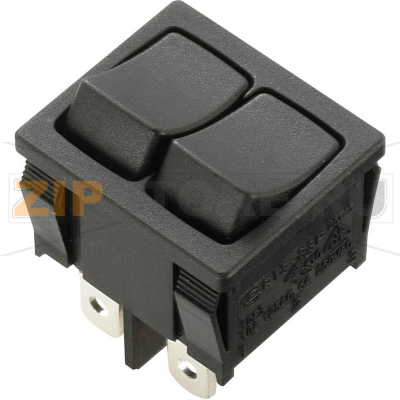 Переключатель клавишный 250 В/AC, 6 А, 2 x выкл/вкл TRU Components TC-R13-33PAA-02 