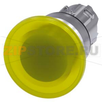 АКТУАТОР ГРИБОВИДНОЙ КНОПКИ С ВОЗМОЖНОСТЬЮ ПОДСВЕТКИ, 22MM, КРУГЛ., ГЛЯНЦЕВЫЙ МЕТАЛЛ, КНОПКА ЖЁЛТАЯ, 40MM, БЕЗ ФИКСАЦИИ Siemens 3SU1051-1BD30-0AA0