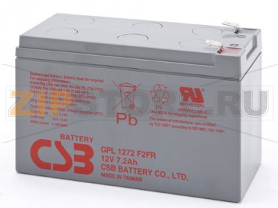 CSB GPL 1272 Гелевые аккумуляторы (АКБ) CSB GPL 1272: Напряжение - 12 В; Емкость - 7,2 Ач; Габариты: длина 151 мм, ширина 65 мм, высота 94+6 мм, вес: 2,6 кг