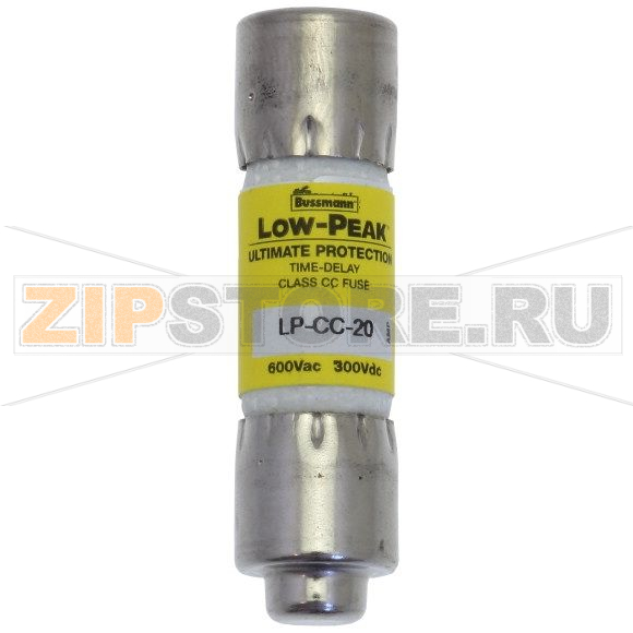 Предохранитель, 20 A, AC 600 В, 200 кА, 10x38 мм, CC, UL, с задержкой Eaton LOW PEAK CC TIME DELA 