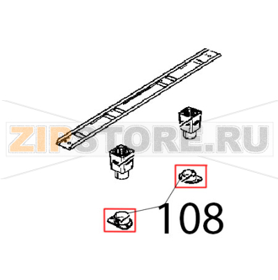 Foot stop bracket CT BT Unox XB 895 Foot stop bracket CT BT Unox XB 895Запчасть на деталировке под номером: 108