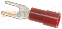 КАБЕЛЬНАЯ КЛЕММА С ВИЛКОЙ КРАСНАЯ Ø 3,2 MM 100 ШТ