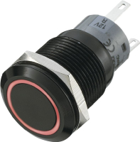 Кнопка антивандальная 250 В/AC, 5 А, 1 x выкл/вкл, без фиксации, IP67, 1 шт TRU Components LAS1-AGQ-11E/W