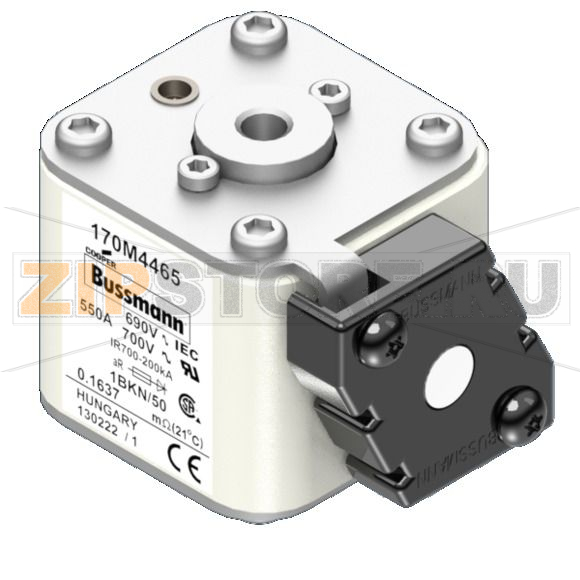Предохранитель, 550 A, AC 690 В, 200 кА, size 1, aR, IEC UL Eaton FUSE 550A 690V 1*BKN/50 AR UC 