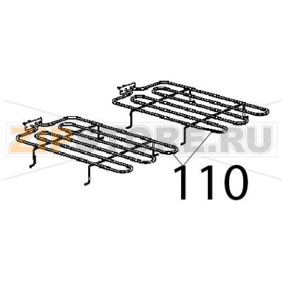 Resistenza piana 1200 W, 230 V Unox XL 413 Resistenza piana 1200 W, 230 V Unox XL 413Запчасть на деталировке под номером: 110