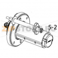Internal rewinding spindle for peel-off module assembly TSC MH340