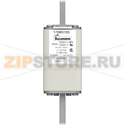 Предохранитель, 250 A, AC 1250 В, 100 кА, size 1, 45x58x138 мм, aR, DIN, IEC Eaton FUSE 250A 1 