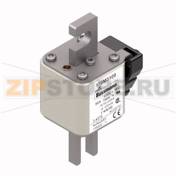 Предохранитель, 50 A, AC 690 В, 200 кА, DIN 1, 45x59x104 мм, aR, DIN, IEC Eaton FUSE 50A 690V 1 