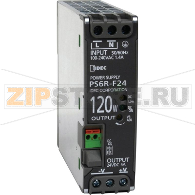 Блок питания на DIN-рейку 24 В/DC, 5 А, 120 Вт, 1 шт IDEC PS6R-F24 