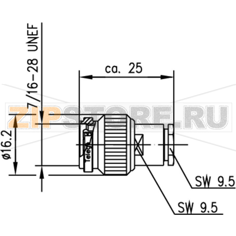 Разъем TNC, 50 Ом, 1 шт Telegärtner J01010A0022 