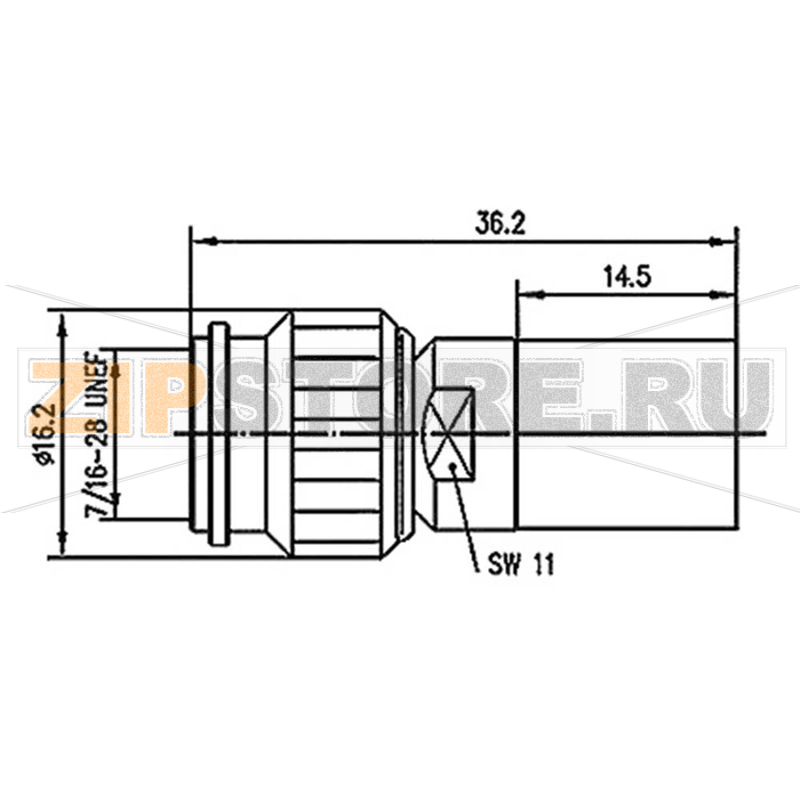 Разъем TNC, 50 Ом, 1 шт Telegärtner J01010A0051 