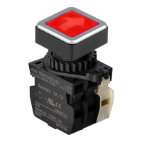 Выключатель кнопочный, головка: квадратная, Ø отверстия: 30 мм Autonics SQ3PFS-P3RLABL