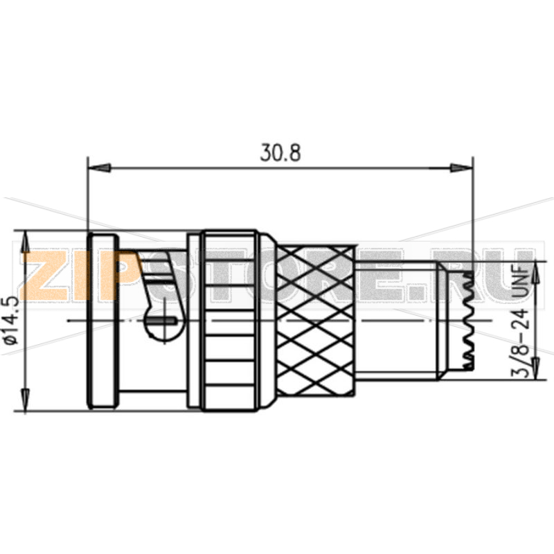 Разъем коаксиальный, гнездо BNC, штекер UHF, мини, 1 шт Telegärtner J01008F0073 