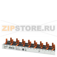 Компактная Pin шина, 10mm2 сечение: 3p/N комп.устр. 1-пол. защ.от прикосн. 1000mm обрезаемая Siemens 5ST3773-0