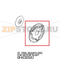 St. Steel sealing disc for motor shaft Unox XBC 1005