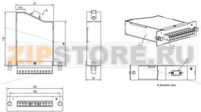 Hyperline FO-CSS-W120H32-9-1MTPM-12LC-BL Волоконно-оптическая кассета MTP (папа), 120x32 мм, 12LC адаптеров (цвет синий), 12 волокон, OS2, 10Gig 