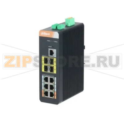 Коммутатор управляемый, 10 портов Dahua DH-PFS4410-6GT-DP 