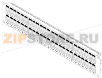 Hyperline PP3-19-48-8P8C-C5E-110D Патч-панель 19'', 2U, 48 портов RJ-45, категория 5e, Dual IDC, ROHS, цвет черный