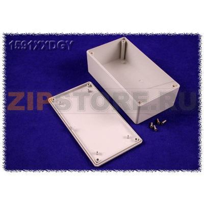 Корпус 152x82x51 мм, материал: пластик, серый, 1 шт Hammond 1591XXDGY 