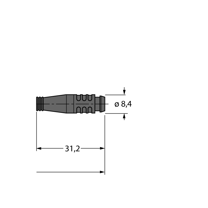 Кабель PVC Turck PKG3M-3-PSG3S/TEL 