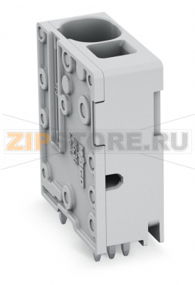 Клемма на печатную плату; 16 мм; Шаг контактов 10 мм; 1-пол.; Push-in CAGE CLAMP®; 16,00 mm; серые Wago 2636-3101 PCB terminal blocks with Push-in CAGE CLAMP® connectionPush-in termination of solid and ferruled conductorsIdeal for panel feedthrough applications via operation parallel to conductor entryTesting can be performed both parallel and perpendicular to conductor entry...