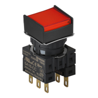 Выключатель кнопочный, Ø отверстия: 16 мм Autonics S16PRS-H1R2C