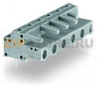 MCS MIDI Classic Розетка под пайку THT; 0.6 x 1.0 mm solder pin; угловые; Фиксирующий рычаг; Шаг контактов 7,5 мм; 9-пол.; серые Wago 232-839/039-000