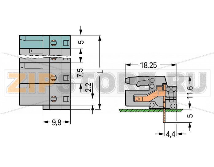 MCS MIDI Classic Розетка под пайку THT; 0.6 x 1.0 mm solder pin; угловые; Фиксирующий рычаг; Шаг контактов 7,5 мм; 9-пол.; серые Wago 232-839/039-000 Встроенные тестовые порты для тестовых штекеров O 2 ммДля соединений "провод-провод" и "плата-провод"Выходы под печатные платы с защитой от касанияЛегко идентифицируемые входы и выходы печатной платыВозможны варианты кодировки...