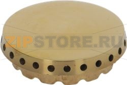 BURNER CAP PERFORATED BRASS POLISHED 