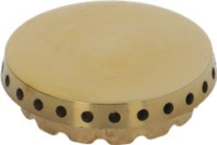 BURNER CAP PERFORATED BRASS POLISHED