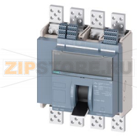 fixed-mounted sw. disconnector with handle frame 1600; 4AUX Icu=55kA @ 415V, 4-pole, right SD100; In=800A without overload protection w/o short-circuit protection straight bus connector extended Siemens 3VA2780-5.A25-....