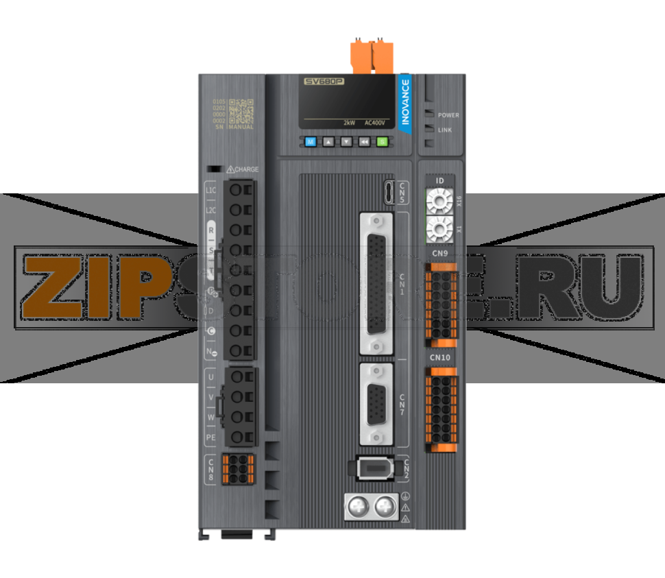Сервопривод 220 В, 12 A, 1.5 кВт, 1 фаза, CANopen, Modbus RTU, STO, IP20 Inovance SV680PS012S-GINT 