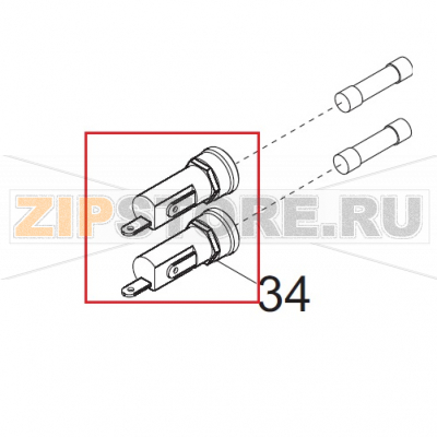 Fuse holder 15A 250V Sirman Softcooker Y09 Fuse holder 15A 250V Sirman Softcooker Y09Запчасть на деталировке под номером: 34Название запчасти на английском языке: Fuse holder 15A 250V Sirman Softcooker Y09