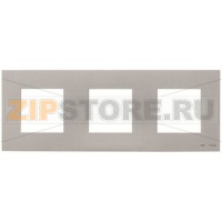 Рамка трехместная, серебристая ABB 2CLA227310N1301