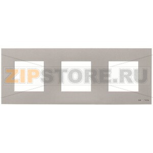Рамка трехместная, серебристая ABB 2CLA227310N1301 