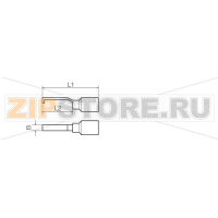 Наконечник штифтовой плоский 0.25 мм², 1.5 мм², черный, 100 шт Weidmüller 9036290000