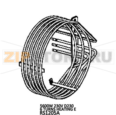 ТЭН, 6 витков Unox XVC 705E (2+2+1,6кВт=5,6 кВт, 230В) ТЭН, 6 витков (2+2+1,6кВт=5,6 кВт, 230В) Unox XVC 705EЗапчасть на деталировке под номером: 46Название запчасти на английском языке: 5600W 230V D230 6 turns heating E Unox XVC 705E