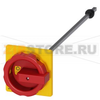 Аксессуар для 3KD0 типоразмер 01/02 door-coupling rotary operating mechanism Complete operating mechanism, red/yelllow without tolerance compensation, shaft 6x6, 300mm Siemens 3KD9001-6