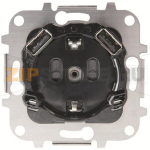 Розетка с двумя USB ЗУ 5 В, 2000 мА ABB 2CLA818830A1001 