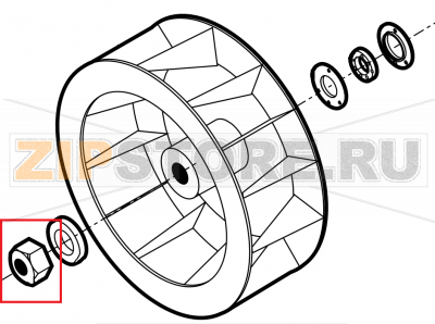 Fan security nut m10 sx Lainox VE061D    Fan security nut m10 sx Lainox VE061DЗапчасть на сборочном чертеже под номером: 3Название запчасти на английском&nbsp;языке: Fan security nut m10 sx Lainox VE061D