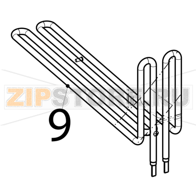 Heating element CPE Tecnoinox DCP35E0 Heating element CPE Tecnoinox DCP35E0Запчасть на деталировке под номером: 9