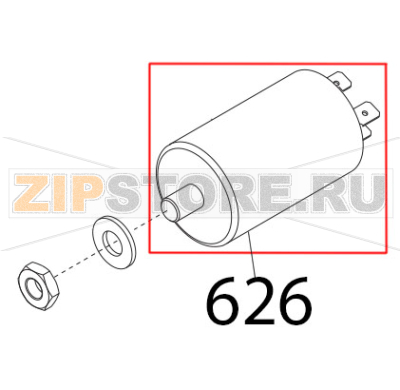 Condensatore 8 uF, codolo M8 Sirman Mirra 250 C Condensatore 8 uF, codolo M8 Sirman Mirra 250 CЗапчасть на деталировке под номером: 626